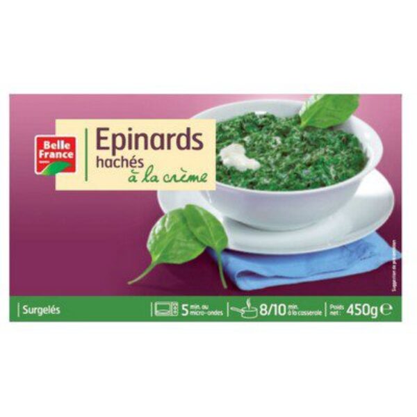 Epinards Hachés Crème 450gr