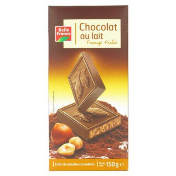 Chocolat au lait fourrage praline 150g