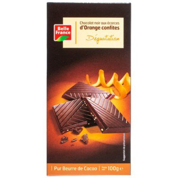 Chocolat Noir Ecorces d'Orange 100g