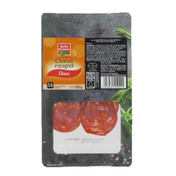 Chorizo doux x14 100g