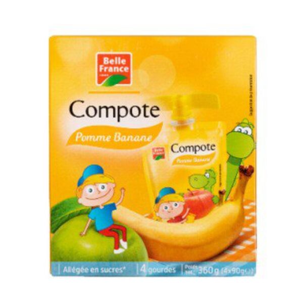 Compote Pomme Banane 4x90gr