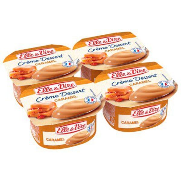 Crème Dessert Caramel ELLEETVIVRE 4X125gr