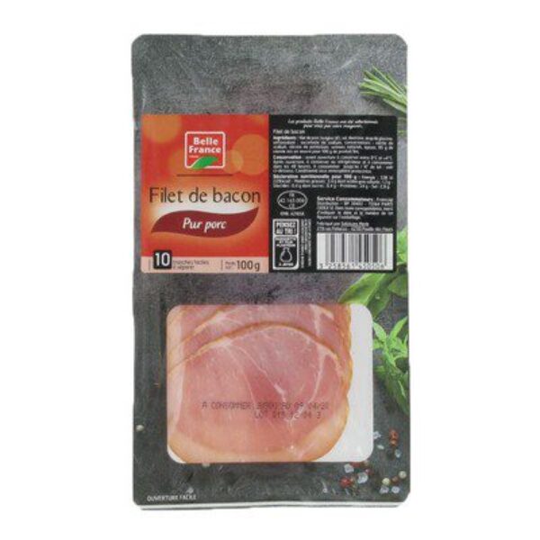 Filet de Bacon x10tr 100g