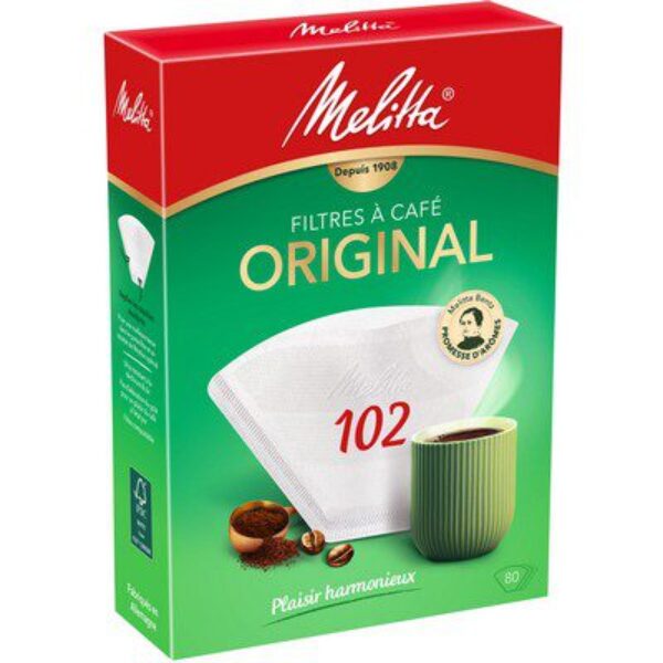 Melitta filtre a cafe blanc x80 115g